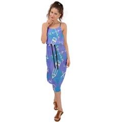 Background Abstract Texture Pattern Waist Tie Cover Up Chiffon Dress by Loisa77