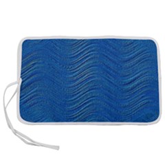 Blue Wave Abstract Texture Seamless Pen Storage Case (m) by Loisa77