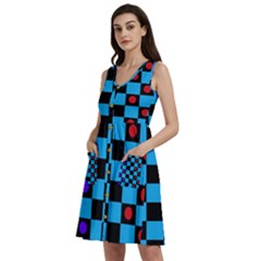 Background Pattern Geometric Game Sleeveless Dress With Pocket by Loisa77