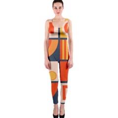 Square Shapes Pattern Design One Piece Catsuit by Loisa77