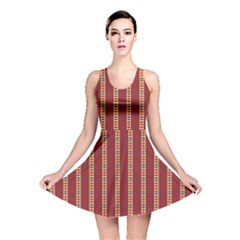 Template Background Red Strip Reversible Skater Dress by Loisa77