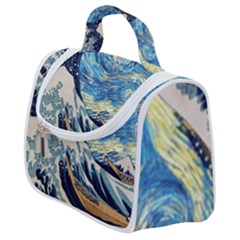 The Great Wave Of Kanagawa Painting Satchel Handbag by Perong