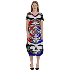 The Grateful Dead T-shirt Midi Dress With Pockets by Grandong