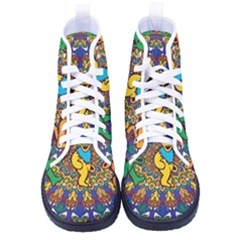 Dead Dancing Bears Grateful Dead Pattern Women s High-top Canvas Sneakers by Grandong