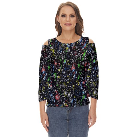 Illustration Universe Star Planet Cut Out Wide Sleeve Top by Grandong