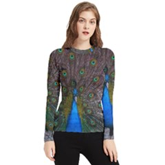 Bird Peacock Feathers Women s Long Sleeve Rash Guard by Perong