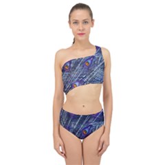 Peacock Bird Feathers Coloured Plumage Spliced Up Two Piece Swimsuit by Perong