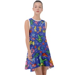 Grateful Dead Bears Frill Swing Dress by Perong