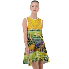 Grateful Dead Golden Road Frill Swing Dress by Bedest