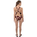 Animal Print Girraf Patterns Cut-Out Back One Piece Swimsuit View2