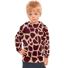 Animal Print Girraf Patterns Kids  Hooded Pullover by Ket1n9