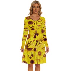 Beautiful Sunflowers Long Sleeve Dress With Pocket by Ket1n9