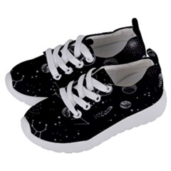 Black Space Drawing Art Planet Drawing Stars Black Space Galaxy Outer Space Kids  Lightweight Sports Shoes by Perong