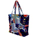 Koi Fish Traditional Japanese Art Zip Up Canvas Bag View1