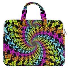 3d Grateful Dead 90 s Neon Dancing Bears Macbook Pro 13  Double Pocket Laptop Bag by Perong