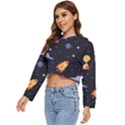 Cosmos Rocket Spaceship Ufo Women s Lightweight Cropped Hoodie View2