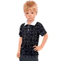 Enigmatic Demon Black and White Pattern Kids  Polo T-Shirt View1