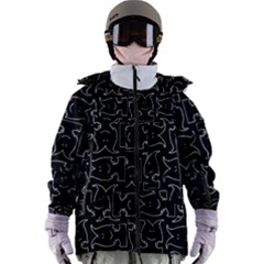 Enigmatic Demon Black And White Pattern Women s Zip Ski And Snowboard Waterproof Breathable Jacket by dflcprintsclothing