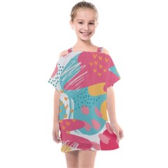 Background Abstract Kids  One Piece Chiffon Dress by Salmanaz77