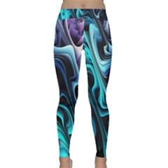 Nature Water Wave Architecture Classic Yoga Leggings by Salmanaz77