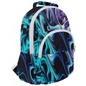 Nature Water Wave Architecture Rounded Multi Pocket Backpack View2