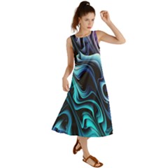 Nature Water Wave Architecture Summer Maxi Dress by Salmanaz77