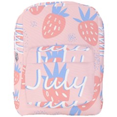 July Summer Strawberry Pink Berry Full Print Backpack by Grandong