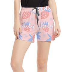 July Summer Strawberry Pink Berry Women s Runner Shorts by Grandong