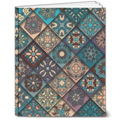 Flower Texture Background Colorful Pattern 8  X 10  Softcover Notebook by Cemarart