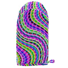 Neon Trippy Swirls Twirls Design Microwave Oven Glove by Salmanaz77