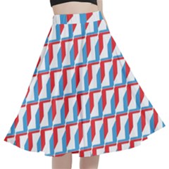 Fabric Geometric Pattern Background A-line Full Circle Midi Skirt With Pocket by Salmanaz77