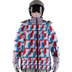 Fabric Geometric Pattern Background Women s Zip Ski And Snowboard Waterproof Breathable Jacket by Salmanaz77