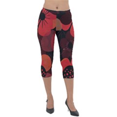 Flower Floral Flora Nature Pattern Background Backdrop Lightweight Velour Capri Leggings  by Salmanaz77