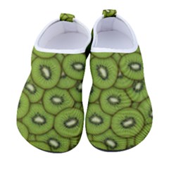 Kiwi Fruit Pattern Green Background Men s Sock-style Water Shoes by Paksenen