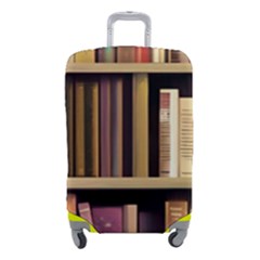 Books Bookshelves Office Fantasy Background Artwork Book Cover Apothecary Book Nook Literature Libra Luggage Cover (small) by Posterlux