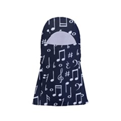 Chalk Music Notes Signs Seamless Pattern Adjustable Balaclava Face Mask by Ravend