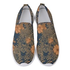 Seamless Pattern Patterns Leaves Vintage Women s Slip On Sneakers by Paksenen