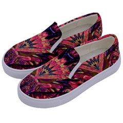 Trippy Garland Kids  Canvas Slip Ons by MRNStudios