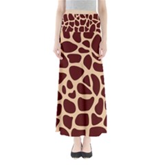 Animal Print Girraf Patterns Full Length Maxi Skirt by Ket1n9