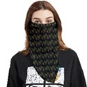 Fern Pattern 2 Black Face Covering Bandana (Triangle) View1