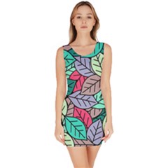 Pattern Leaves Background Nature Bodycon Dress by Proyonanggan