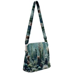 Underwater Coral Life Zipper Messenger Bag by Apenda