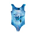 Dolphin Blue Sea Fantasy Kids  Frill Swimsuit View1
