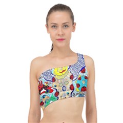 Supersonic Ladybug Angel Power Spliced Up Bikini Top  by chellerayartisans