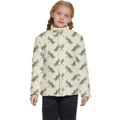 Dragonfy Insect Pattern Kids  Puffer Bubble Jacket Coat by Maspions