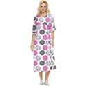 Pattern Seamless Design Decorative Double Cuff Midi Dress View1