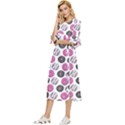 Pattern Seamless Design Decorative Double Cuff Midi Dress View2