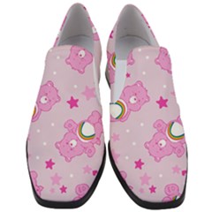 Cheer Bear Pink, Care, Care Bears, Cartoon Women Slip On Heel Loafers by kyorashop23
