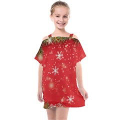 Christmas Ornament Kids  One Piece Chiffon Dress by Salmanaz77