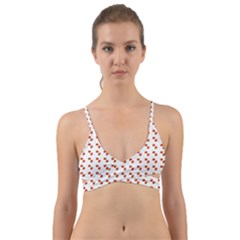 Kawaii Pumpkin Patt White Wrap Around Bikini Top by snowwhitegirl